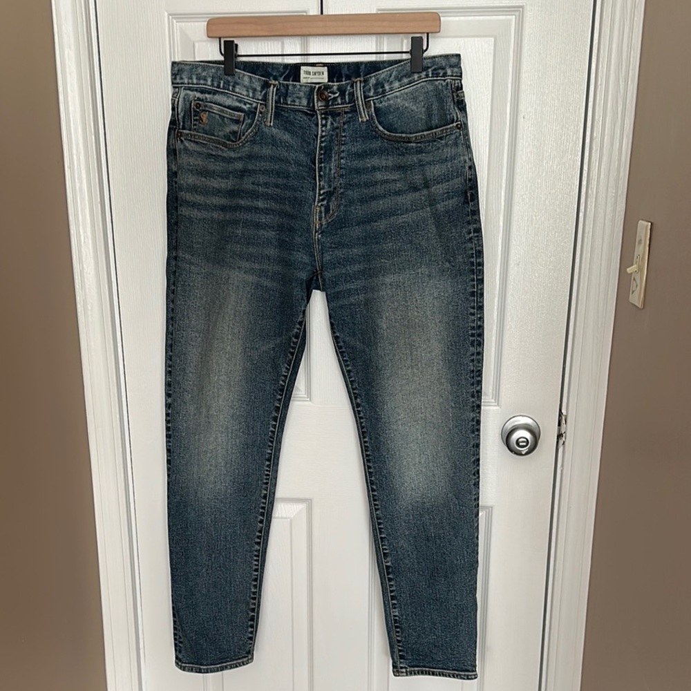 Todd Snyder Blue Slim Jeans with Tapered Leg